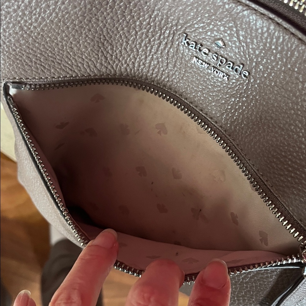 Kate Spade Taupe Leather Crossbody Bag - Picture 5 of 17